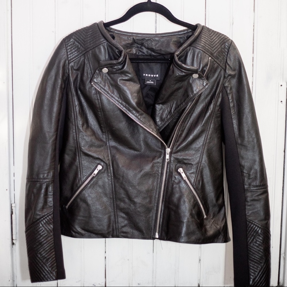 REAL Leather Motorcycle Jacket - Like New